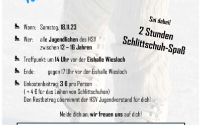 HSV Jugendvorstand: Ausflug in die Eishalle Wiesloch für jugendliche Vereinsmitglieder